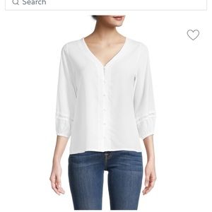 Lace-Trim Blouse